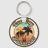 Porte-clés Coco Cay Bahamas Retro Sunset Souvenirs 60s (Verso)