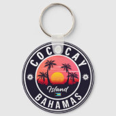 Porte-clés Coco Cay Bahamas Retro Sunset Souvenirs 80s (Verso)
