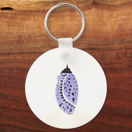 Porte-clés Cocon Papillon pourpre (Recto)