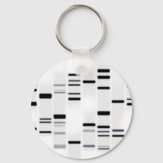 Porte-clés Code ADN noir sur blanc (Recto)