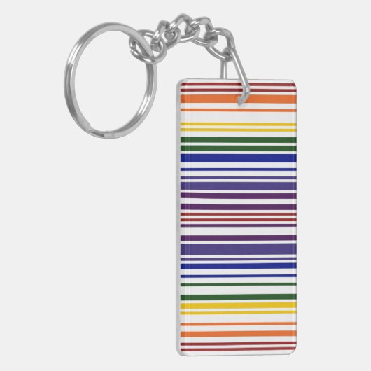 Porte-clés Code barre double arc-en-ciel (Devant gauche)