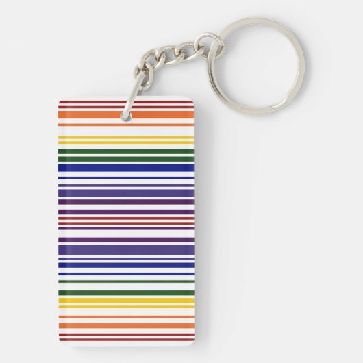 Porte-clés Code barre double arc-en-ciel (Dos)