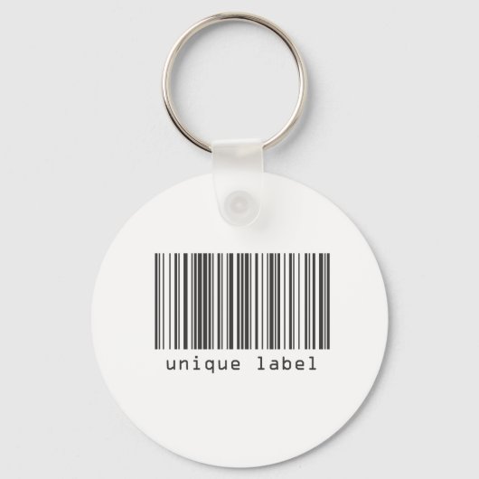Porte-clés Code barre - Étiquette unique (Recto)