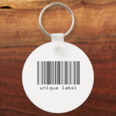 Porte-clés Code barre - Étiquette unique (Recto)