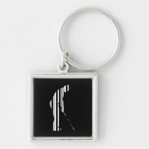 Porte-clés CODE BARRE GOLF Golfeur Golf Sports Motif Design