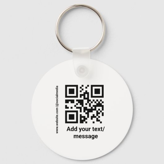 Porte-clés code barre personnalisé simple ajouter votre site  (Recto)