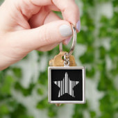 Porte-clés CODE BARRE STAR Modèle de code-barres stellaire (main)