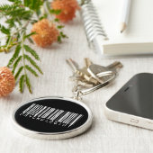 Porte-clés Code barres de psychologue (Côté)