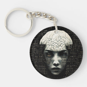 Porte-clés Code binaire de l'homme matriciel