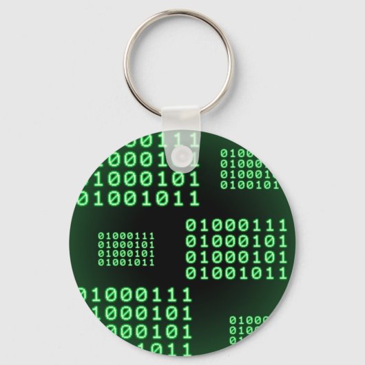 Porte-clés Code binaire pour GEEK (Recto)