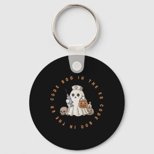 Porte-clés Code Boo Dans L'Er Nurse Halloween Cute Ghost Spoo