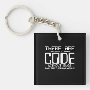 Porte-clés Code Écriture Programmer sans bogues