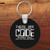 Porte-clés Code Écriture Programmer sans bogues (Recto)
