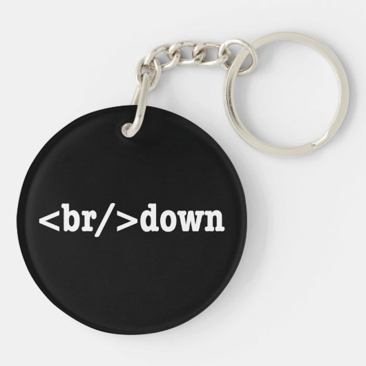 Porte-clés code HTML (Dos)
