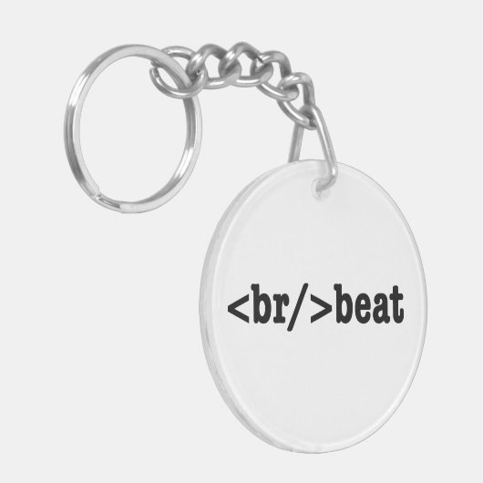 Porte-clés code HTML breakbeat (Devant gauche)
