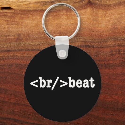 Porte-clés code HTML breakbeat (Recto)
