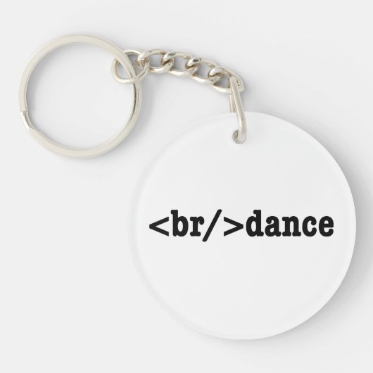 Porte-clés code HTML de rupture (Devant)