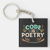 Porte-clés Code Is Poetry : Unleash Your Programmer's Artistr (Devant)