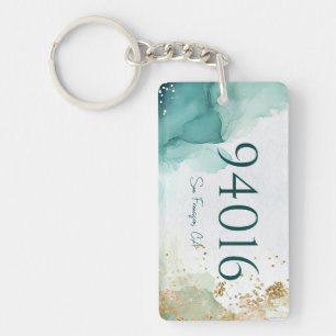 Porte-clés Code postal et ville Nouveau cadeau maison