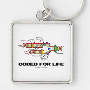 Porte-clés Codé pour la vie (reproduction d'ADN)