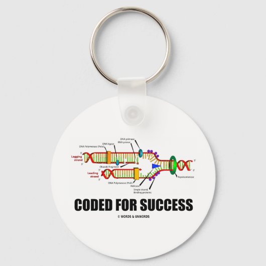 Porte-clés Codé Pour Réussite (Réplication De L'ADN) (Recto)