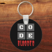 Porte-clés CODE programmeur informatique codée au sang Funny (Recto)