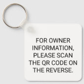 Porte-clés Code QR analysable pour perte (Recto)