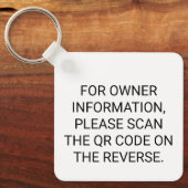Porte-clés Code QR analysable pour perte (Recto)