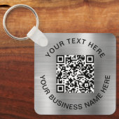 Porte-clés Code QR - Argent promotionnel (Recto)