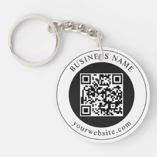 Porte-clés Code QR avec nom d'entreprise modifiable