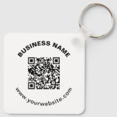 Porte-clés Code QR avec nom d'entreprise Texte circulaire gra (Dos)