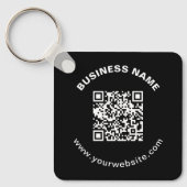 Porte-clés Code QR avec nom d'entreprise Texte circulaire gra (Recto)