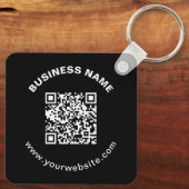 Porte-clés Code QR avec nom d'entreprise Texte circulaire gra (Verso)