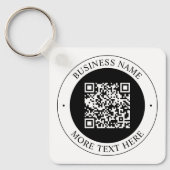 Porte-clés Code QR avec nom d'entreprise Texte circulaire mod (Recto)