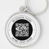 Porte-clés Code QR avec nom d'entreprise Texte circulaire mod (Devant)