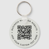 Porte-clés Code QR | Budget gris simple épuré minimal (Recto)
