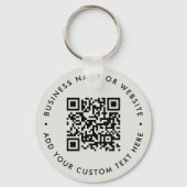 Porte-clés Code QR | Budget gris simple épuré minimal (Verso)