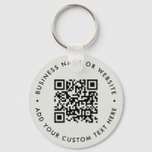 Porte-clés Code QR | Budget gris simple épuré minimal (Recto)