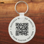 Porte-clés Code QR | Budget gris simple épuré minimal (Recto)
