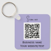 Porte-clés Code QR Business Logo Professionnel Lavande Purple (Recto)