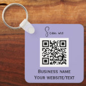 Porte-clés Code QR Business Logo Professionnel Lavande Purple (Recto)