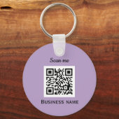 Porte-clés Code QR Business Logo Professionnel Purple Lilac (Recto)