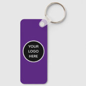 Porte-clés Code QR Business Logo Professionnel Purple Moderne (Verso)
