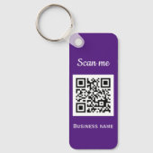 Porte-clés Code QR Business Logo Professionnel Purple Moderne (Recto)