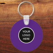 Porte-clés Code QR Business Logo Professionnel Purple Moderne (Verso)