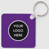 Porte-clés Code QR Business Logo Professionnel Purple Moderne (Dos)
