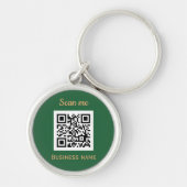 Porte-clés Code QR Business Logo Professionnel Vert (Devant)
