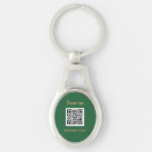 Porte-clés Code QR Business Logo Professionnel Vert Or (Devant)