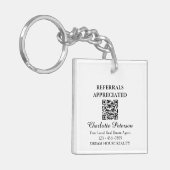 Porte-clés Code QR Cadeau de Référence Immobilier Agent Immob (Devant gauche)