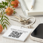 Porte-clés Code QR Cadeau pour concessionnaire automobile ou (Devant Droit)